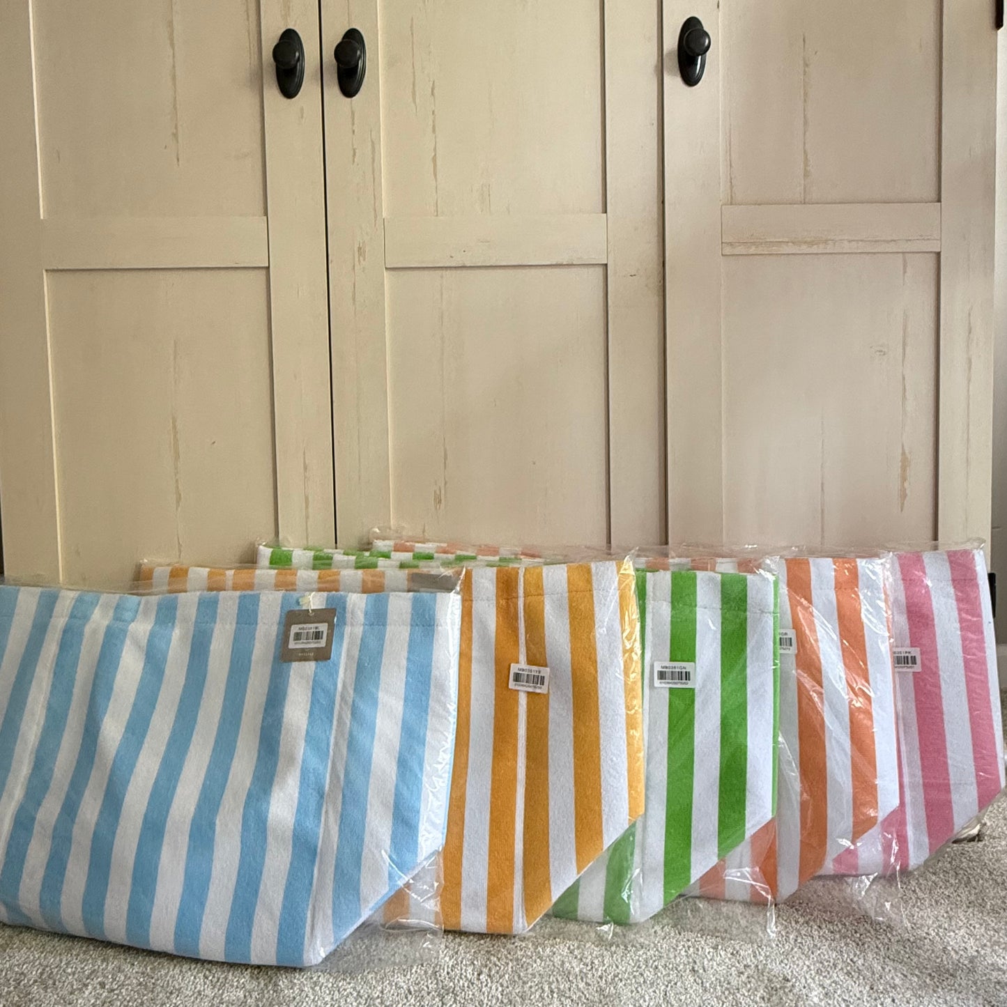 Striped Terry Tote Bag
