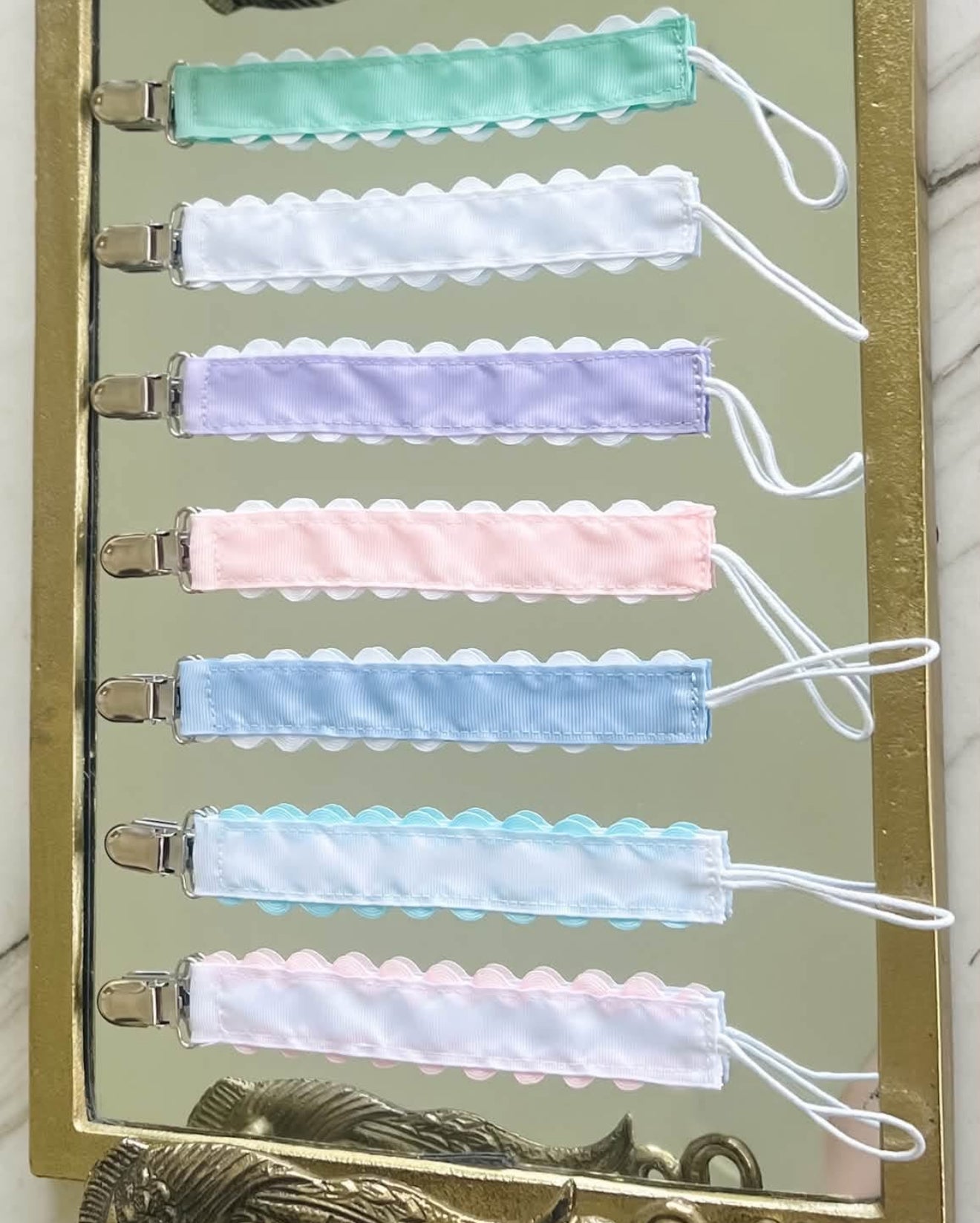 Personalized pacifier clip