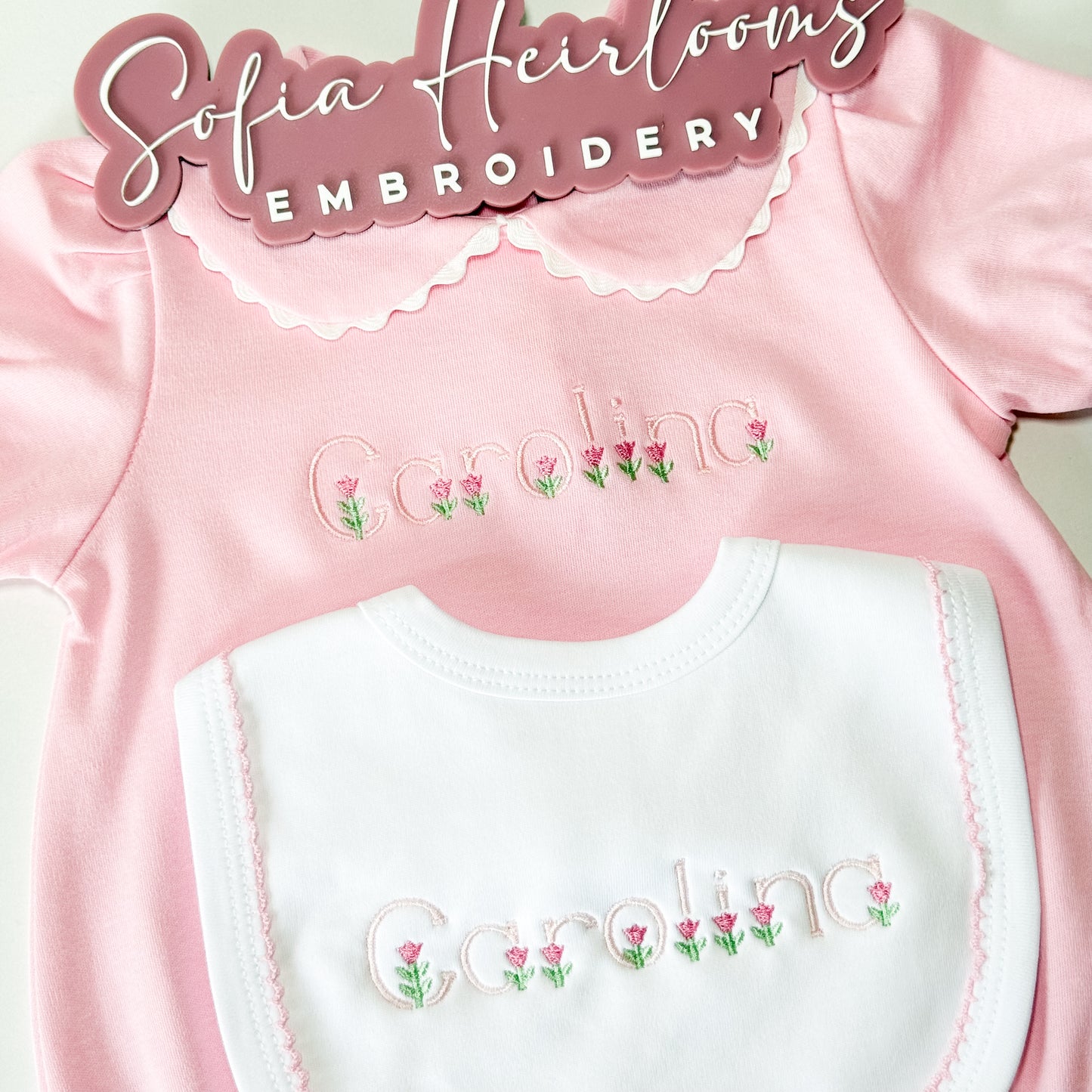 Short Sleeve Scalloped Collar Bubble|Pink