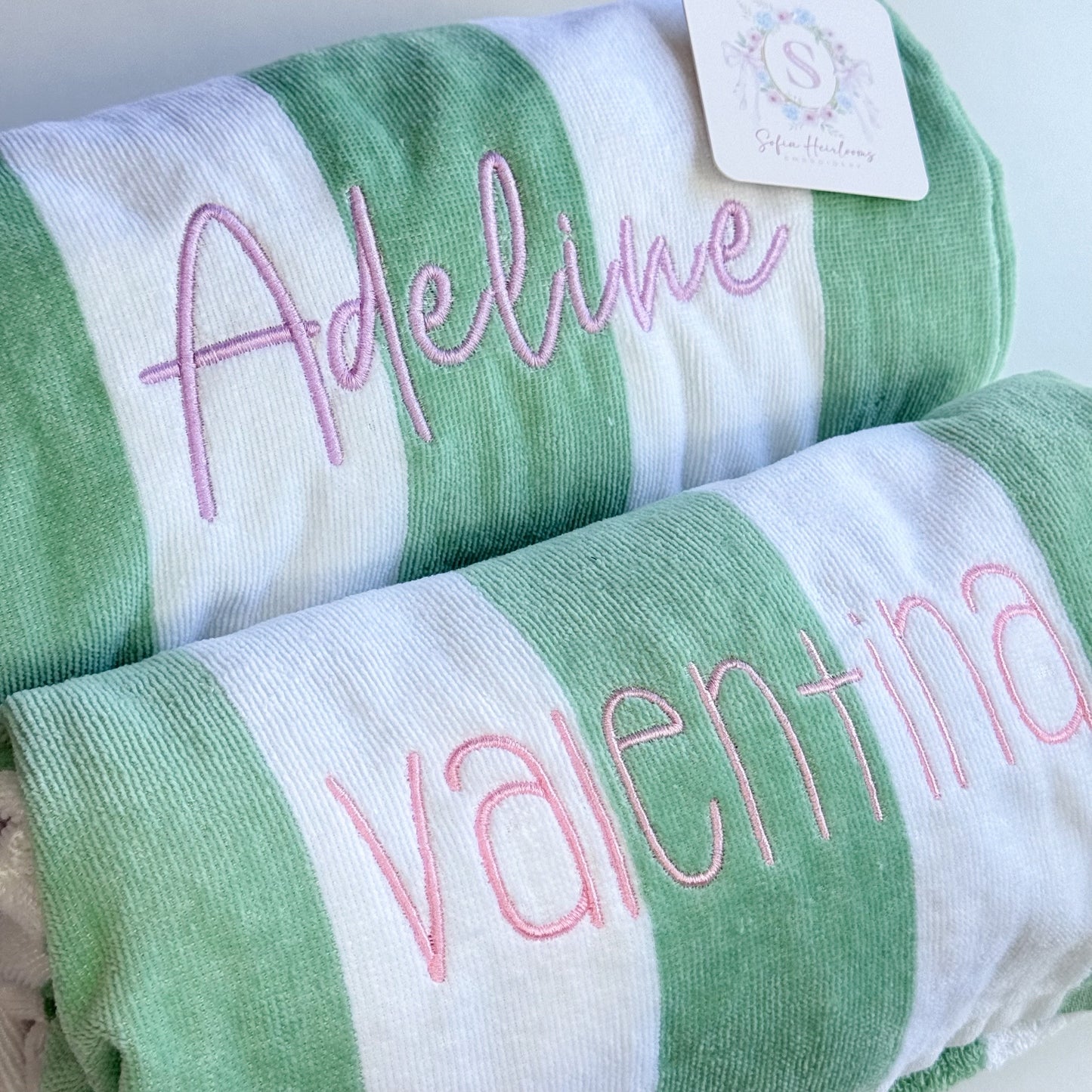 Personalized Stripe Beach Towels