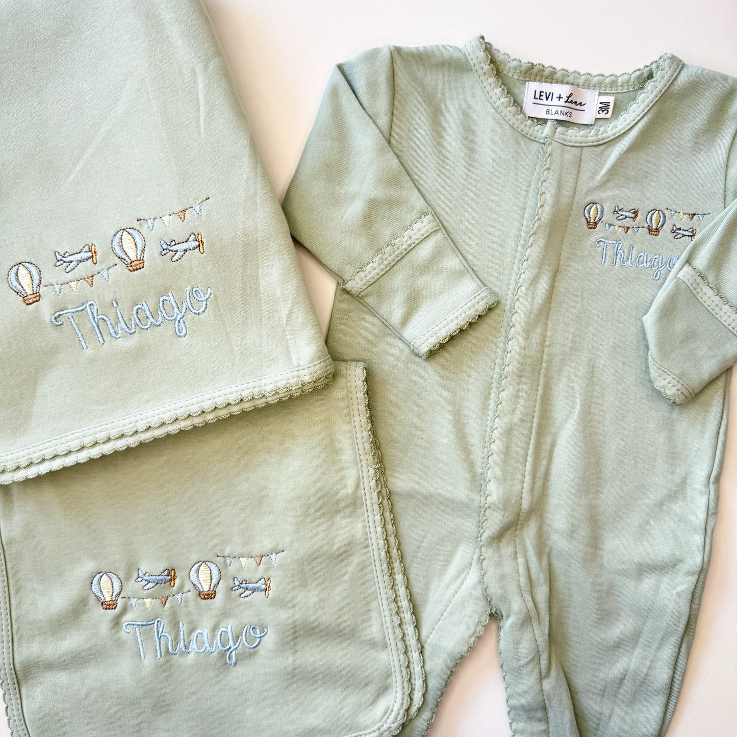 Picot Trim Baby Set
