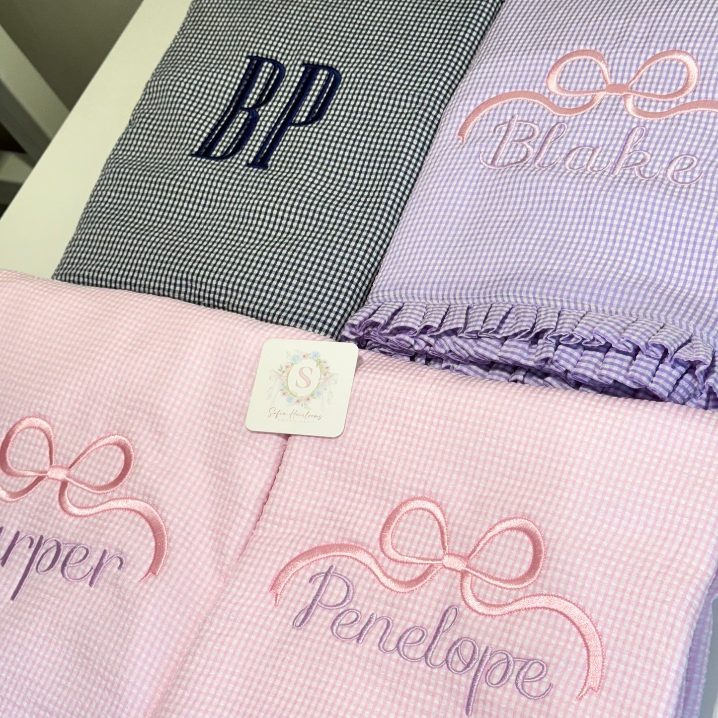 Personalized Seersucker Beach Towels