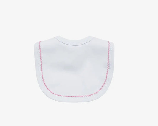 Bib| Pink Picot Trim