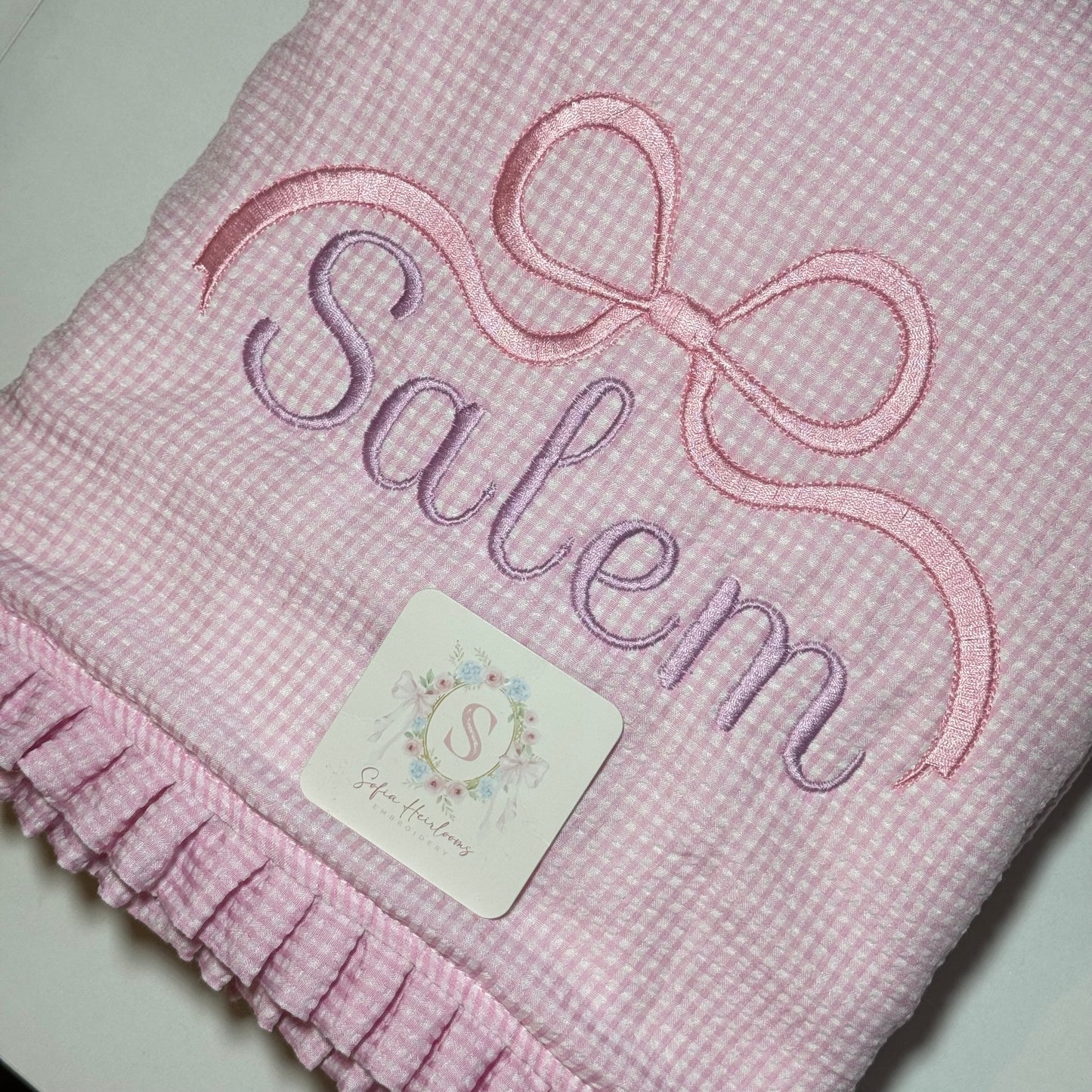 Personalized Seersucker Beach Towels