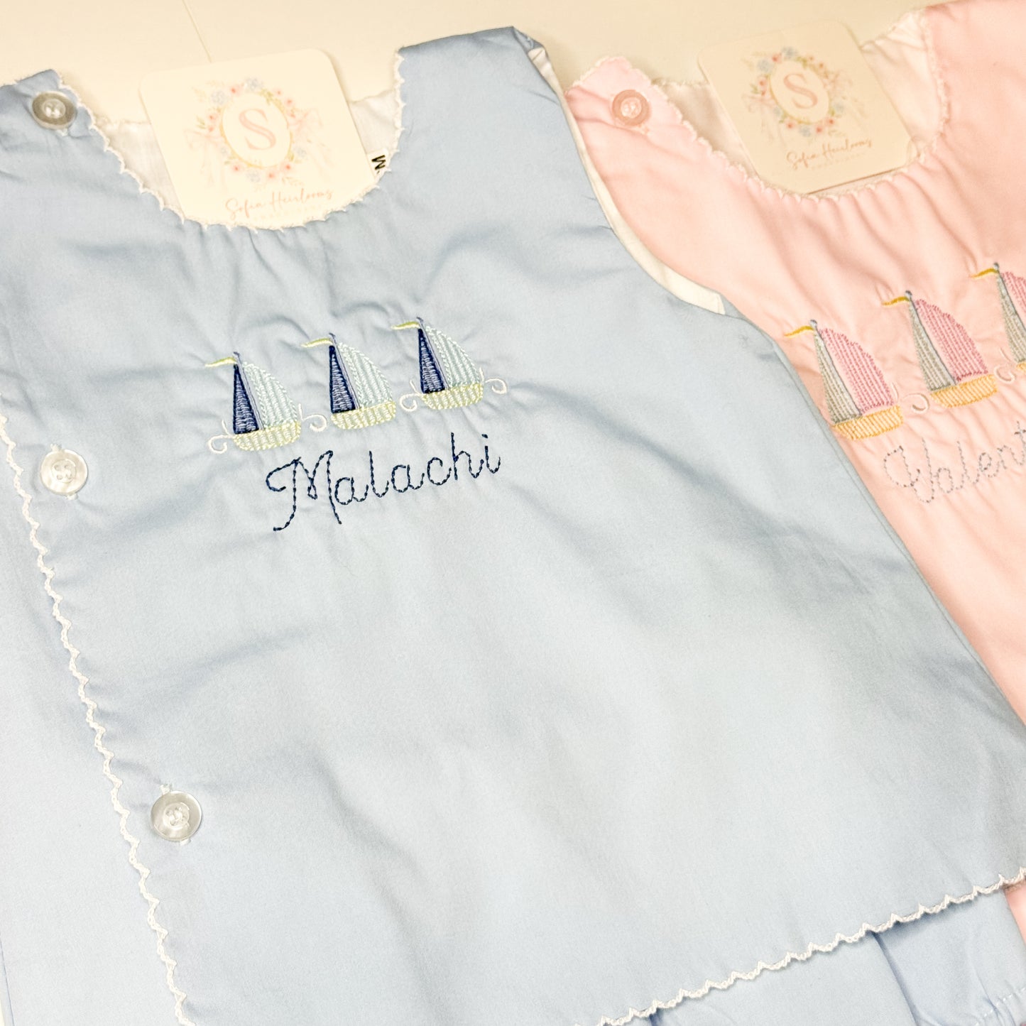 Personalized Sailboat Diaper Set