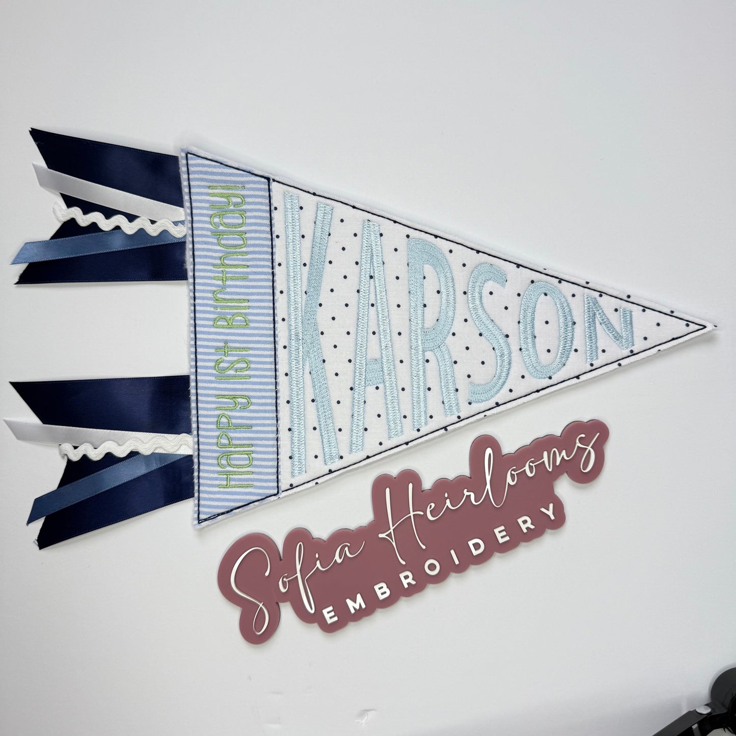 Custom Embroidered Pennant