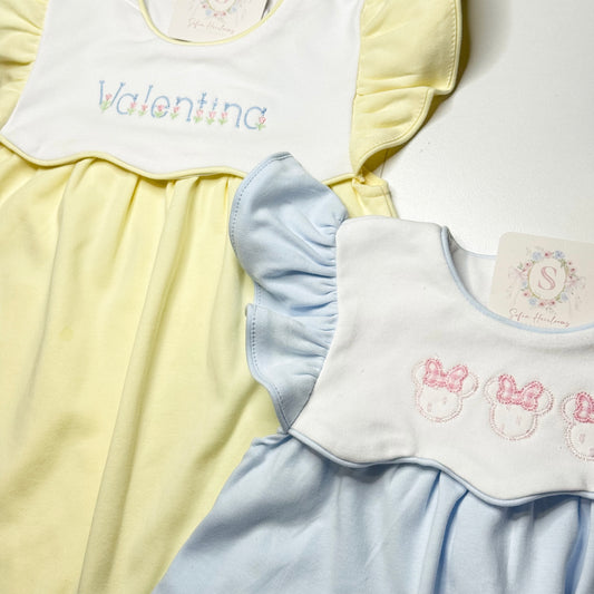 Personalized Ruffle Sleeve Dress