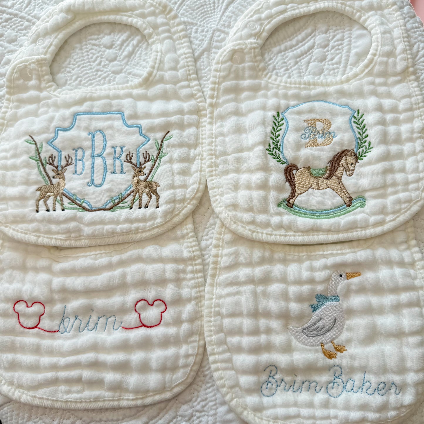 Personalized Muslin Bibs
