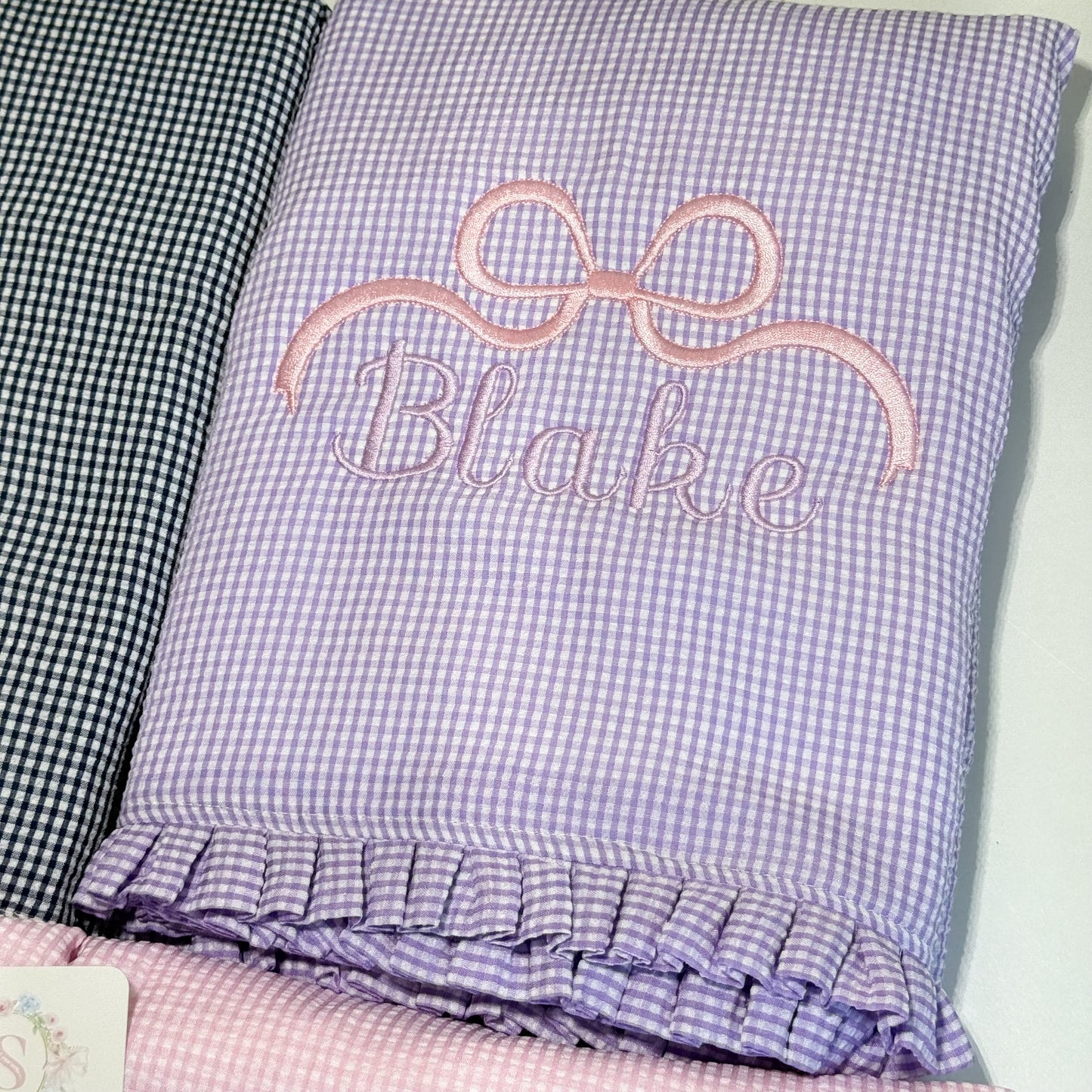 Personalized Seersucker Beach Towels